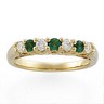 Genuine Emerald and Diamond Bridal Anniversary Band .33 CTW Ref 839776
