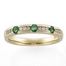 Genuine Emerald and Diamond Bridal Anniversary Band .1 CTW Ref 753740
