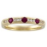 Genuine Ruby & Diamond Anniversary Band | 1/10 carat TW | Size 7 | SKU: 64880