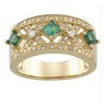 Genuine Emerald and Diamond Bridal Anniversary Band .25 CTW Ref 690842