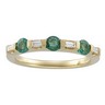 Genuine Emerald and Diamond Bridal Anniversary Band .17 CTW Ref 961979