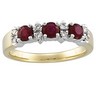 Two Tone Genuine Ruby and Diamond Anniversary Band .1 CTW Ref 612738