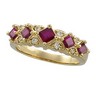 Genuine Ruby and Diamond Anniversary Band .17 CTW Ref 513239