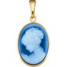 Agate Cameo Pendant 17.7 x 13.5mm Ref 561783