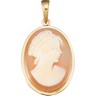 Genuine Carnelian Shell Cameo Pendant 23 x 17.7mm Ref 937919