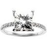 Created Moissanite and Diamond Ring 8mm 3.13 Carat and .17 CTW Ref 161464