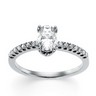 Moissanite and Diamond Ring 7 x 5mm .9 Carat and .17 CTW Ref 782589