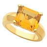 Genuine Citrine Ring 12 x 10mm 5 Carat 11mm Band Width Ref 263991