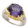 Two Tone Amethyst and Diamond Ring 11.25mm Ref 872171