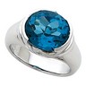 Genuine London Blue Topaz and Diamond Band |11.5mm Ref 522402