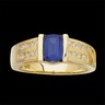 Genuine Emerald Cut Sapphire and Diamond Ring .32 CTW Ref 648052