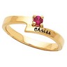 Birthstone Mothers Ring with Names of Children holds up to 4 stones Ref 385514