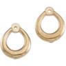 Gold Earring Jacket 11x9mm Wide Ref 897498