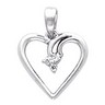 Diamond Heart Shaped Pendant .03 CTW 18 x 13mm Ref 888190