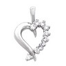 Diamond Heart Shaped Pendant .18 CTW 17 x 11mm Ref 443573