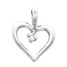 Diamond Heart Shaped Pendant 12 x 10mm .02 Carat Ref 504186