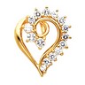 Diamond Heart Shaped Pendant Slide .33 CTW 15 x 12mm Ref 695339