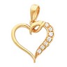 Diamond Heart Shaped Pendant .09 CTW 18 x 14mm Ref 825486