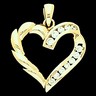 Diamond Heart Shaped Pendant .28 CTW 24 x 20mm Ref 645496