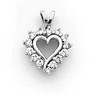 Diamond Heart Shaped Pendant 15 x 9mm .25 CTW Ref 578643