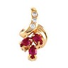 Ruby and Diamond Pendant 4 x 2mm .05 CTW Ref 668079