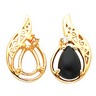 Pear Cabochon Color Fashion Earrings 7x5 Center; 3 pttw dia. | SKU: 80208