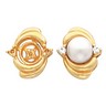 Pearl Earrings 6mm Center .08 CTW Ref 421646