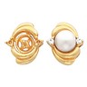 Pearl Earrings 6mm Center .08 CTW Ref 421646