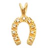 Western Style Horseshoe Pendant 9 pttw dia; 19 x 11mm width Ref 882148