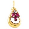 Marquise Ruby and Diamond Fashion Pendant 5 x 3mm .03 CTW Ref 630517