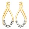 Diamond Earring Jackets 23 x 10mm .21 CTW Ref 174879