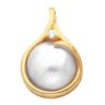 Pendant for 15mm Mabe Pearl with Accent 8 pttw dia. Ref 548994
