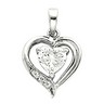 Heart Shaped Swarovski Pendant 6 x 6mm .03 CTW Ref 913198