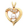 Heart Shaped Pendant for Pearl 4.5mm 7 pttw dia. Ref 144468