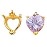 Heart Shaped Earrings 8 x 8mm Center .03 CTW Ref 522609