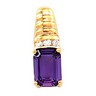 14K Gold Emerald Shaped Pendant 8 x 6 mm Center 6 pttw diamond | SKU: 80509