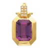 Emerald Shaped Pendant Enhancer 33 x 19mm .14 CTW Ref 788043