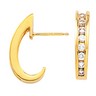 Diamond J Hoop Earrings .60 CTW Ref 425417