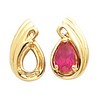Pear Earrings with 6 x 4mm center .02 CTW Ref 114228