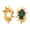 Oval Genuine Emerald Fashion Earrings 6 x 4mm .13 CTW Ref 705212