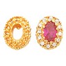 Oval Fashion Earrings 6 x 4mm Center .24 CTW Ref 935464