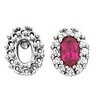 Oval Fashion Earrings 6 x 4mm Center .36 CTW Ref 403301