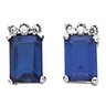 Emerald Cut Earrings 7x5 Center; 9 pttw dia. | SKU: 80602