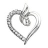 Diamond Heart Shaped Pendant .34 CTW 25 x 21mm Ref 525893