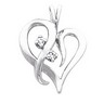 Heart Shaped Diamond Pendant .03 CTW 17 x 13mm Ref 299323