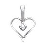 Diamond Heart Shaped Pendant .03 Carat Ref 650526