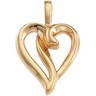 Heart Shaped Pendant 27 x 17mm width Ref 480607