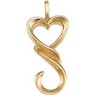 Heart Shaped Pendant 25 x 11mm width Ref 236215