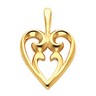 Heart Shaped Pendant 24 x 17mm width Ref 831184