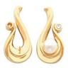 Pearl Earrings 6mm Center .06 CTW Ref 873898